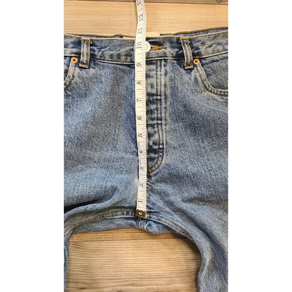 Gap Jeans Womens 10 Boy Fit Medium Wash Straight Crop 100% Cotton FLAW - Picture 6 of 7